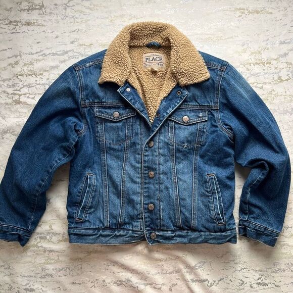 Children’s Place Fleece Lined Denim Jacket - Picture 12 of 12